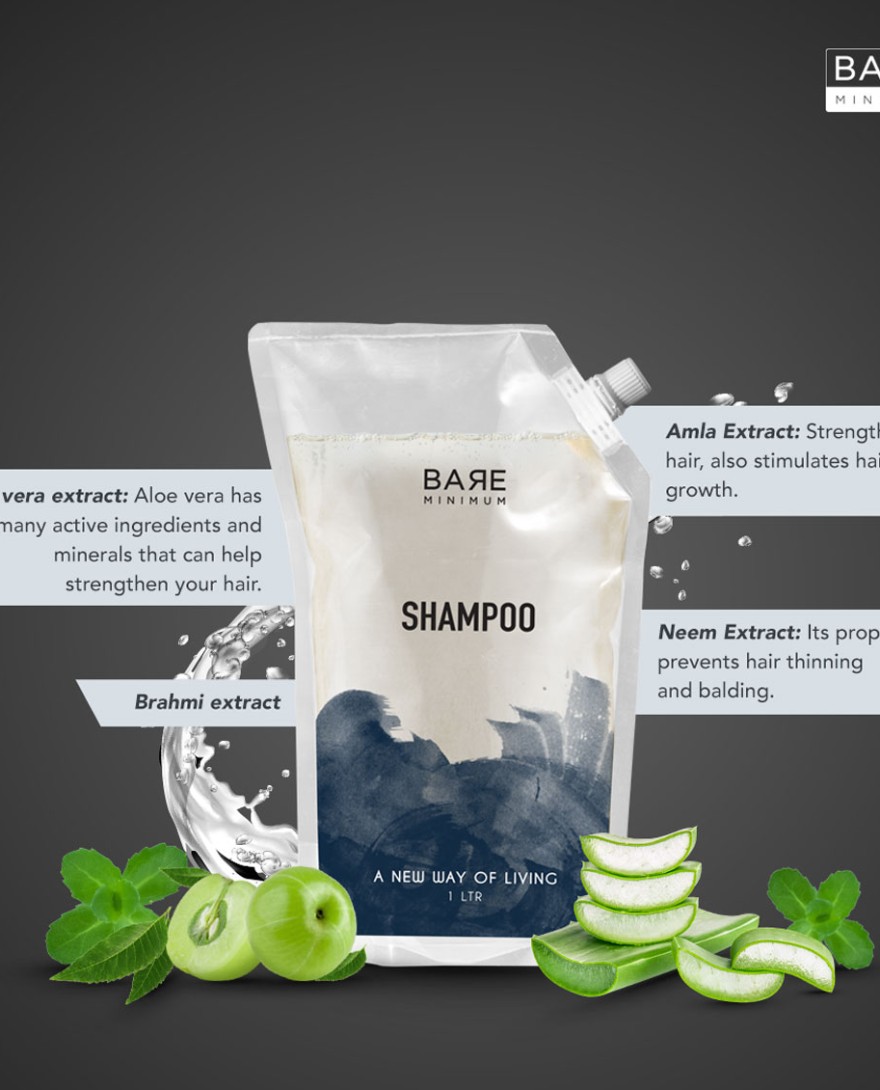 Natural Hair Growth Shampoo Refill - 1 ltr | Save Earth | Save Money